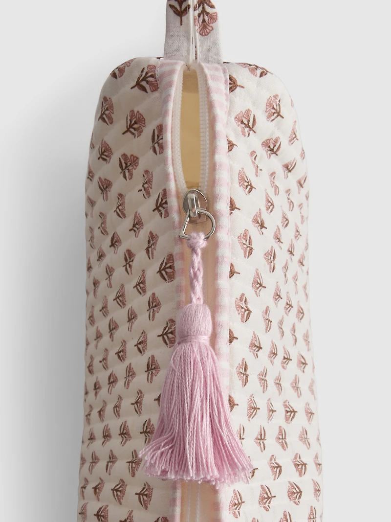 Floral Canvas Toiletry Bag