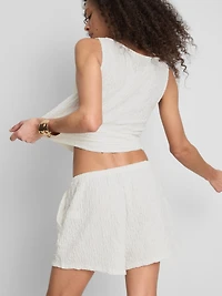 Paula Echevarría Relaxed Crinkle Shorts