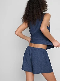 Paula Echevarría Relaxed Crinkle Shorts