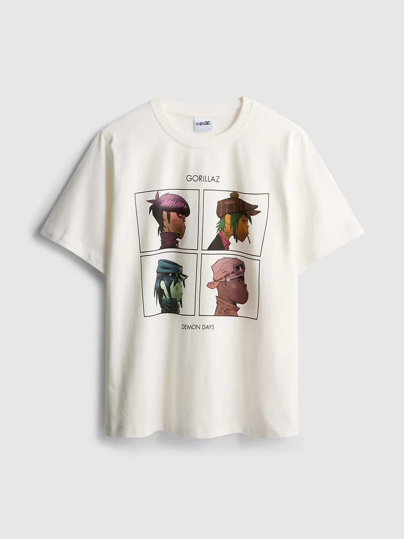 Relaxed Gorillaz Graphic Music Tee