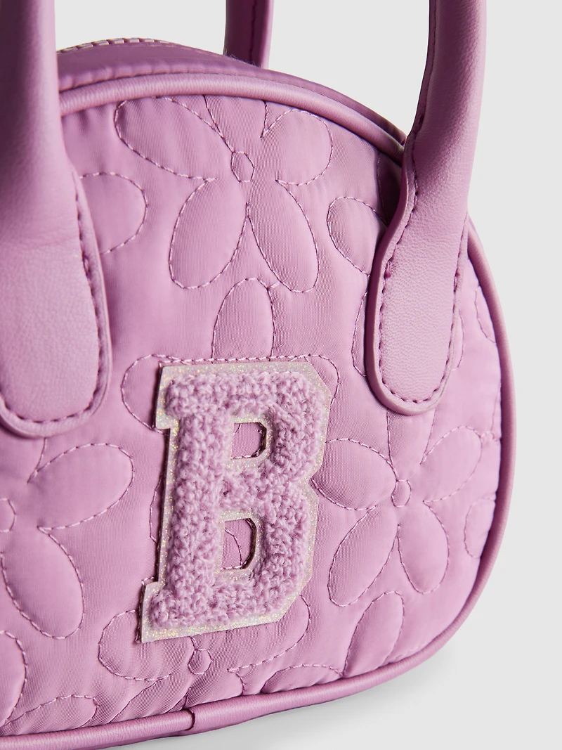 Initial Quilted Mini Bag