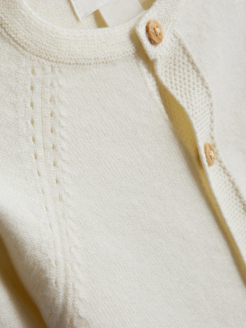 0-18mths | Newborn Pointelle Knit Cardigan