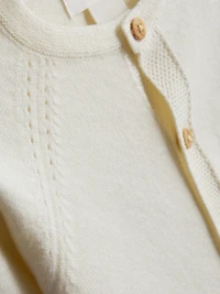 0-18mths | Newborn Pointelle Knit Cardigan