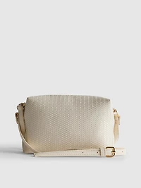 Woven-Effect Crossbody Bag