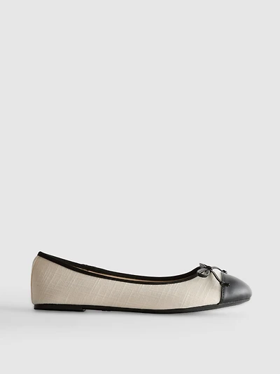 Toe-Cap Ballerina Flats