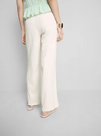 Crinkle Straight-Leg Trousers