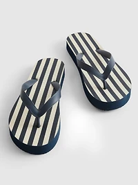 Striped Flatform Flip Flops