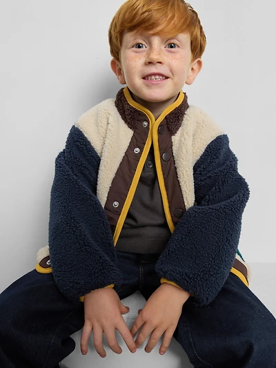 1-9yrs | Color Block Fleece Jacket