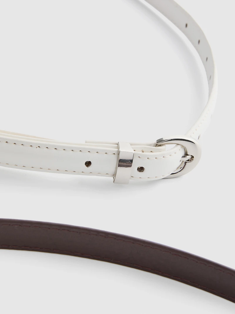 2pk Crescent Buckle Belts