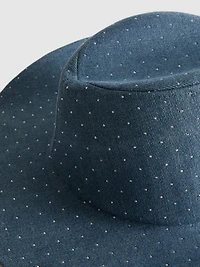Studded Denim Cowboy Hat