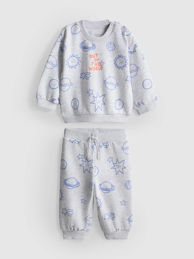 0-18mths | Sweatshirt and Cuffed Joggers Newborn Set