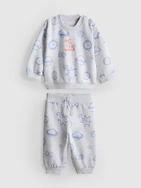 0-18mths | Sweatshirt and Cuffed Joggers Newborn Set