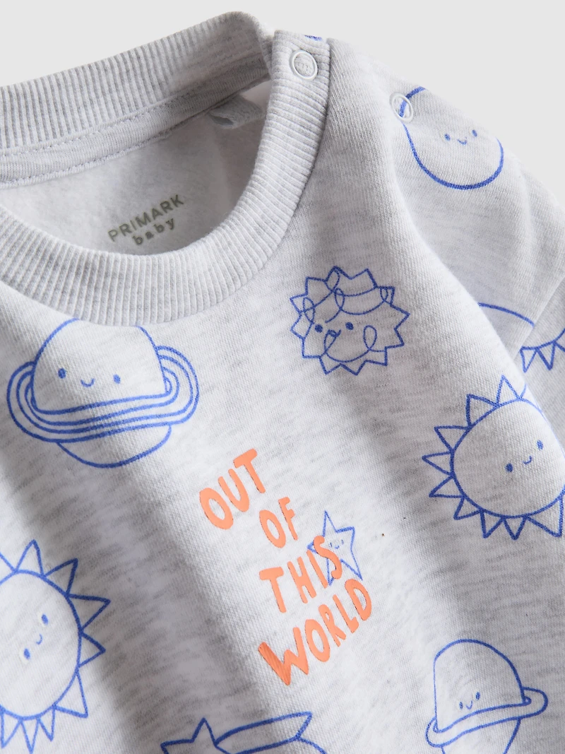 0-18mths | Sweatshirt and Cuffed Joggers Newborn Set