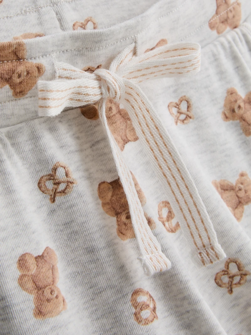 Love To Lounge Printed Bear Pajama Shorts