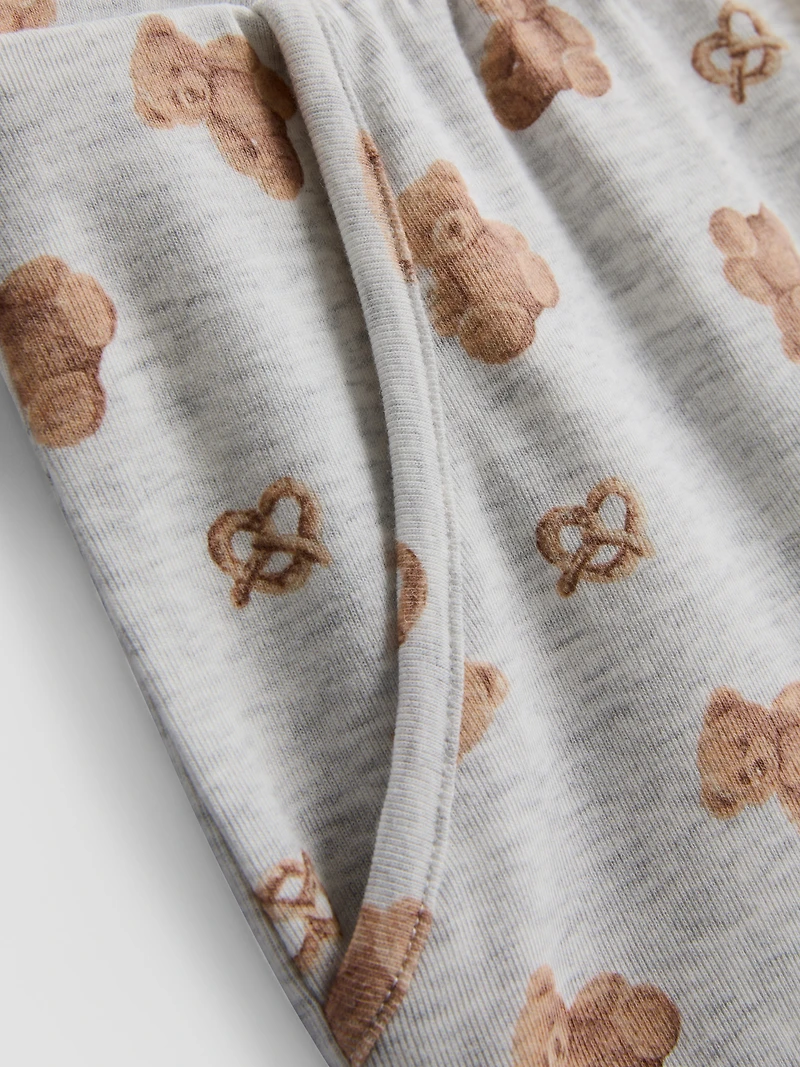 Love To Lounge Printed Bear Pajama Shorts