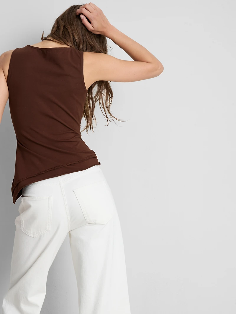 Lettuce Edge Asymmetric Tank Top