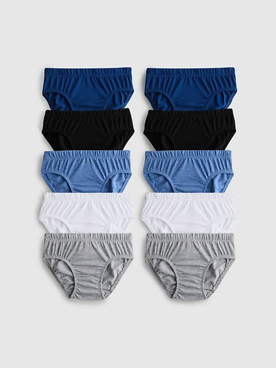 1.5-15yrs | 10pk Pure Cotton Briefs