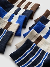 5pk Cotton-Rich Ribbed Quarter Socks
