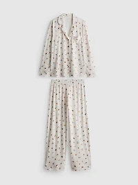 Love To Lounge Printed Boyfriend Pajamas