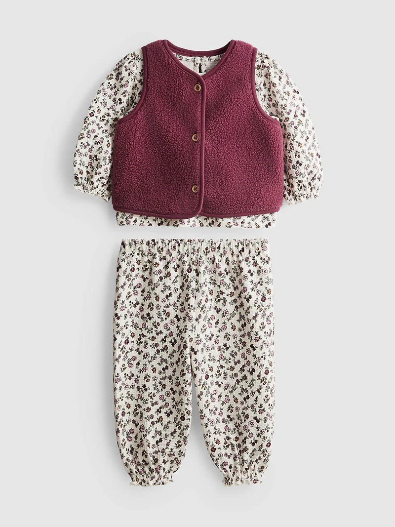 0-18mths | Sweatshirt, Joggers and Vest Newborn Set