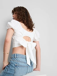 The Primark Scene | Cotton Blend Bow Detail Top