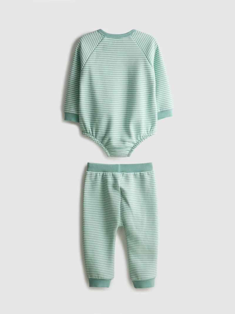 0-18mths | Cotton-Rich Onesie and Joggers Newborn Set