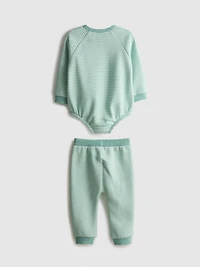 0-18mths | Cotton-Rich Onesie and Joggers Newborn Set