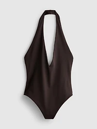 Halter-Neck Plunge Bodysuit