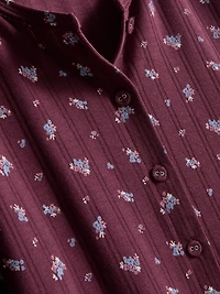 Love To Lounge Floral Button-Up Pajama Top