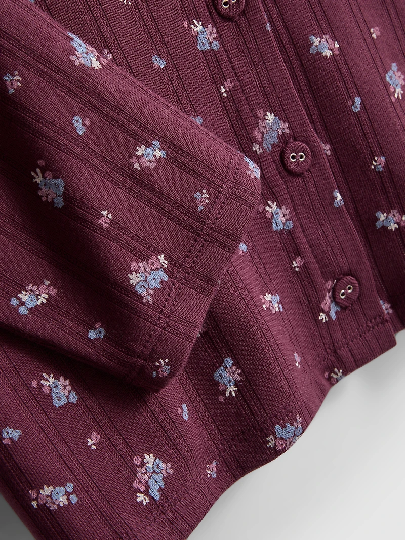 Love To Lounge Floral Button-Up Pajama Top