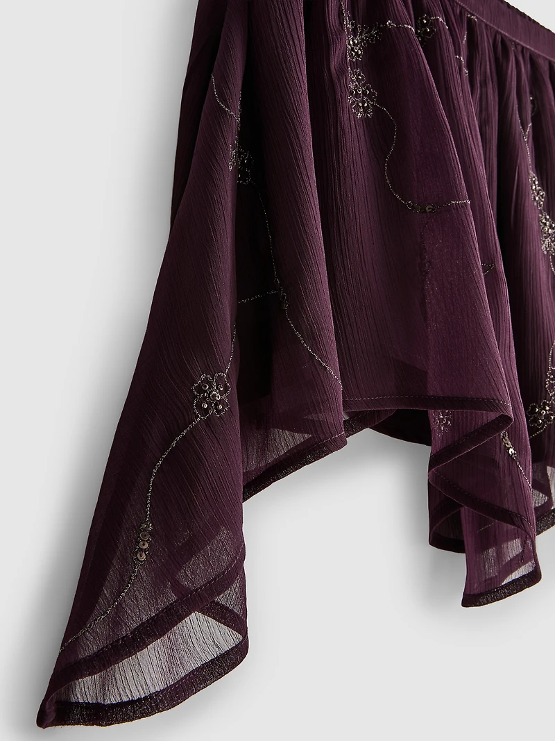 The Primark Scene | Mesh Beaded Ruffle Mini Skirt