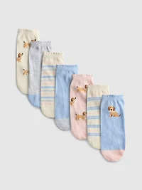 7pk Dog Print Crew Socks