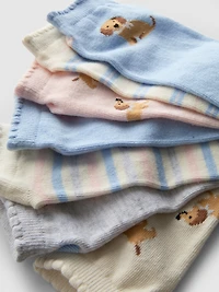 7pk Dog Print Crew Socks