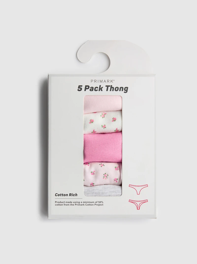 5-Pack Cotton Rich Thongs