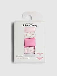 5-Pack Cotton Rich Thongs