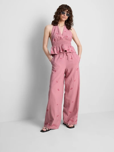 The Primark Scene | Embroidered Halterneck Top