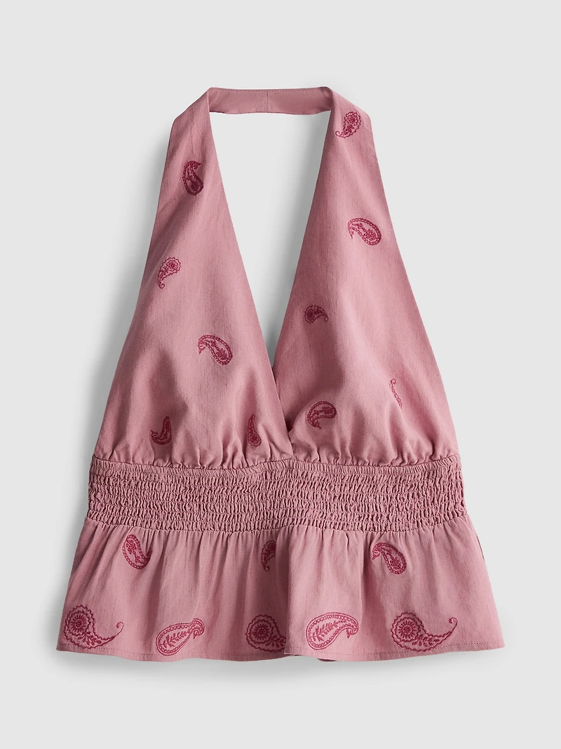 The Primark Scene | Embroidered Halterneck Top