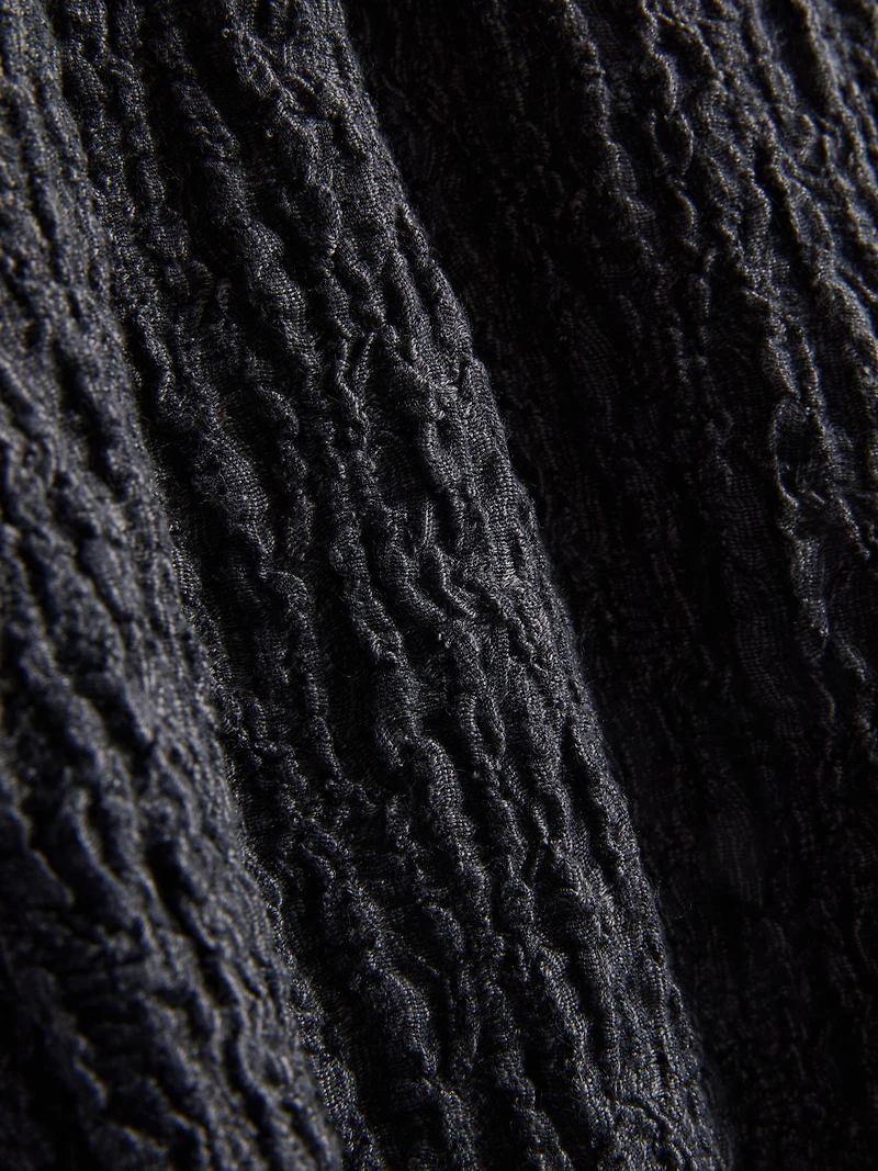 Straight-Leg Crinkle Pants