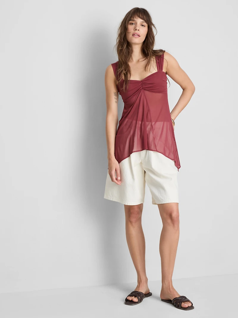 Sweetheart Mesh Cami Top