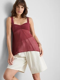 Sweetheart Mesh Cami Top