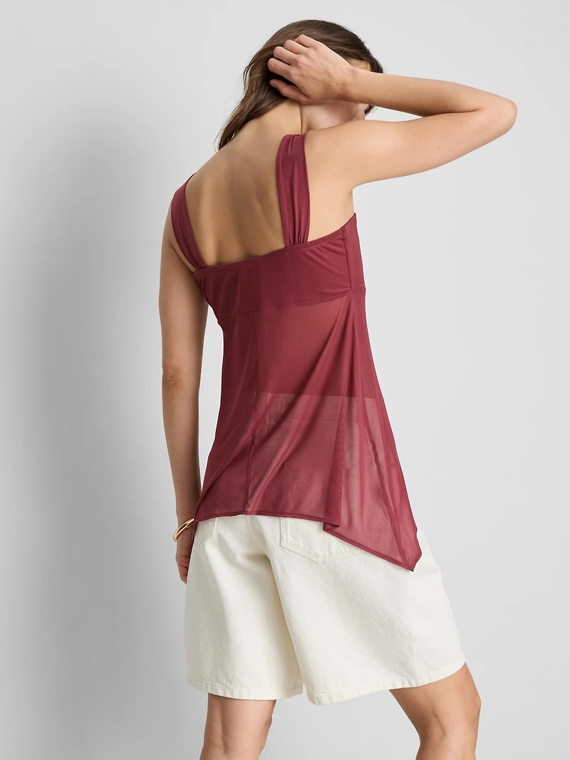 Sweetheart Mesh Cami Top