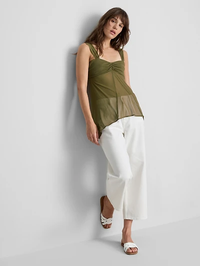 Sweetheart Mesh Cami Top