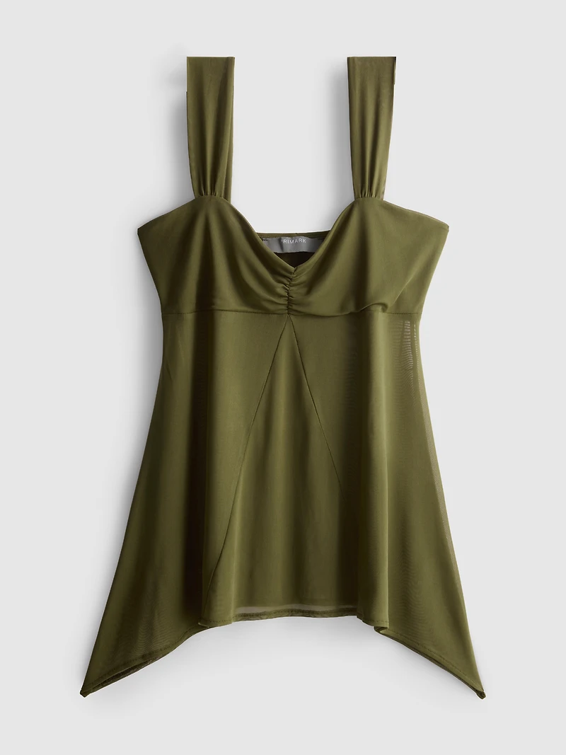 Sweetheart Mesh Cami Top