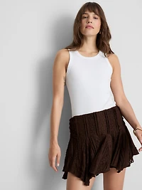 Lace Ruffle Mini Skirt