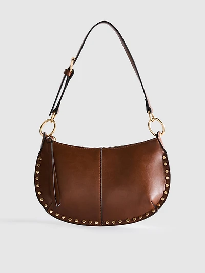Paula Echevarría Faux Leather Studded Shoulder Bag
