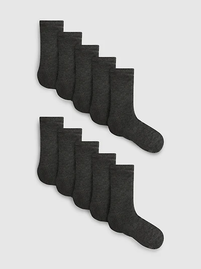 10pk Cotton-Rich Crew Socks