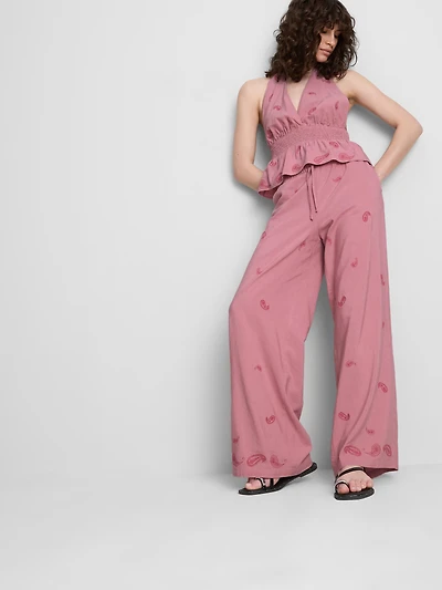 The Primark Scene | Embroidered Paisley Wide Leg Pants