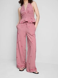 The Primark Scene | Embroidered Paisley Wide Leg Pants