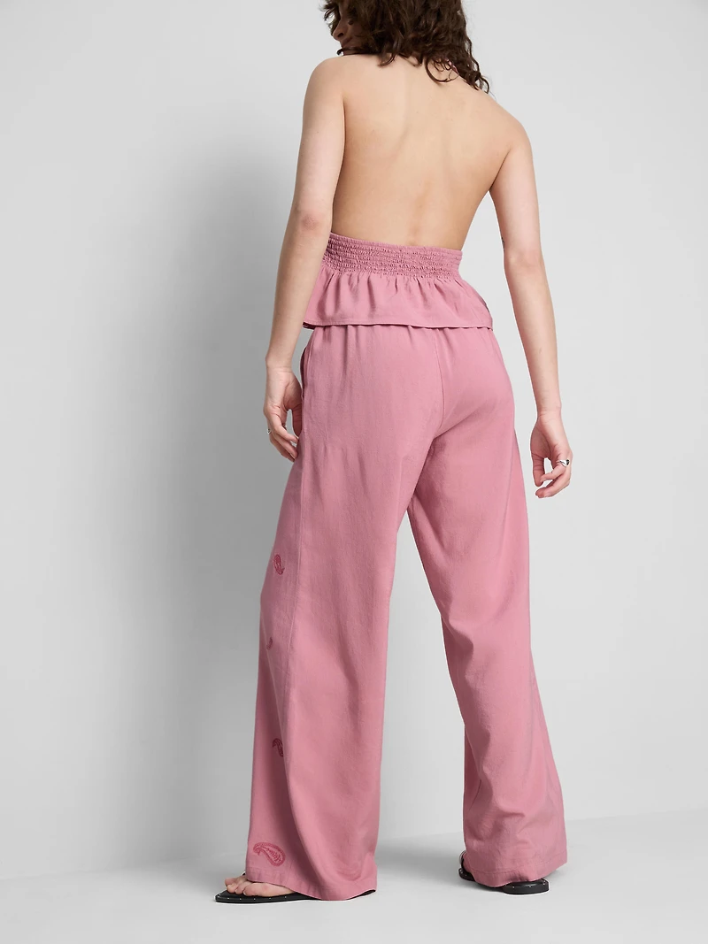 The Primark Scene | Embroidered Paisley Wide Leg Pants