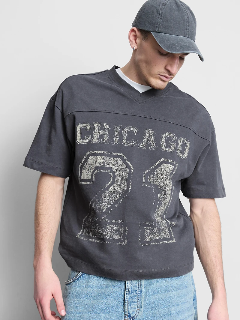 Chicago Graphic V-Neck T-Shirt